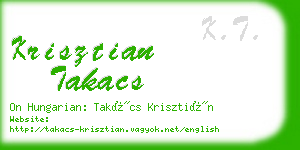 krisztian takacs business card